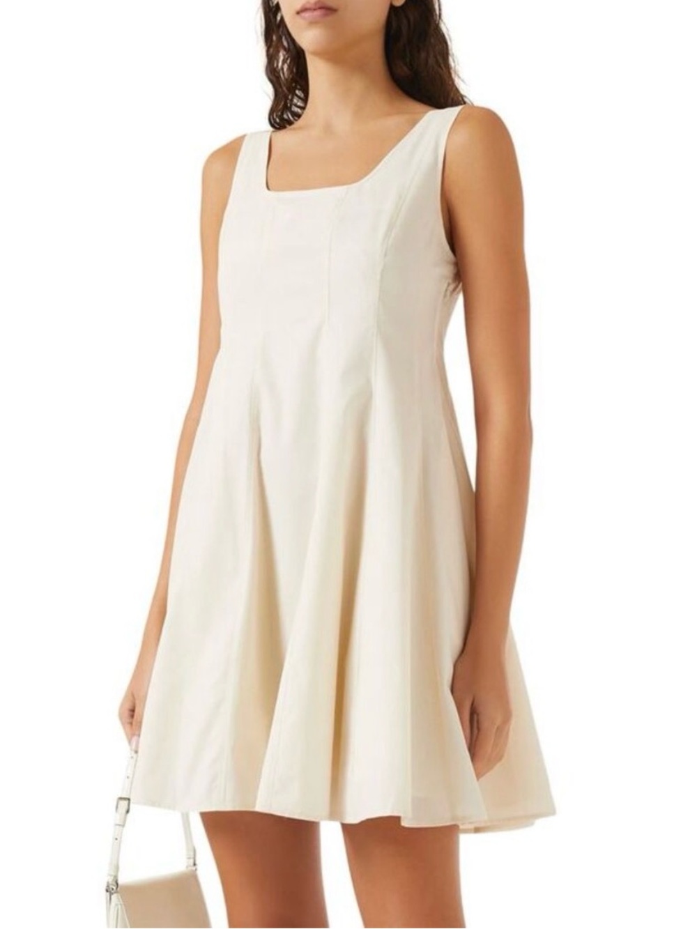Theory Sleek Poplin Cream Dress - NWT